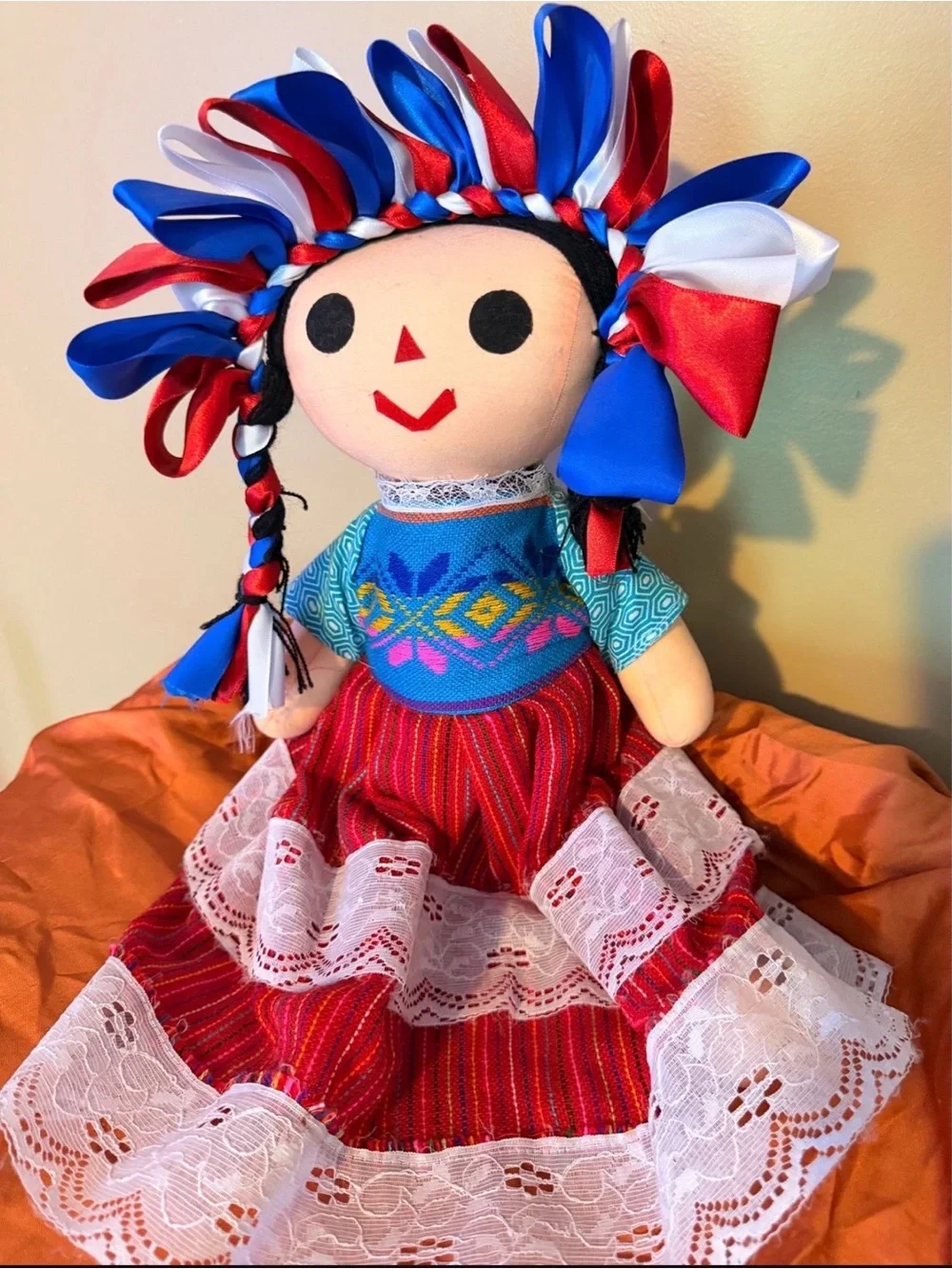 Handmade Colorful Mexican Dolls Set - Multicolor